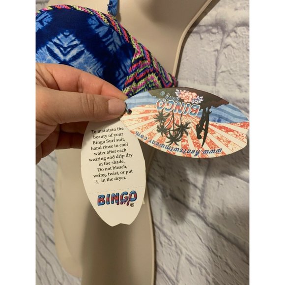 NWT BINGO bikini top XL, underwired back hook and halter spaghetti string ties - Picture 3 of 6